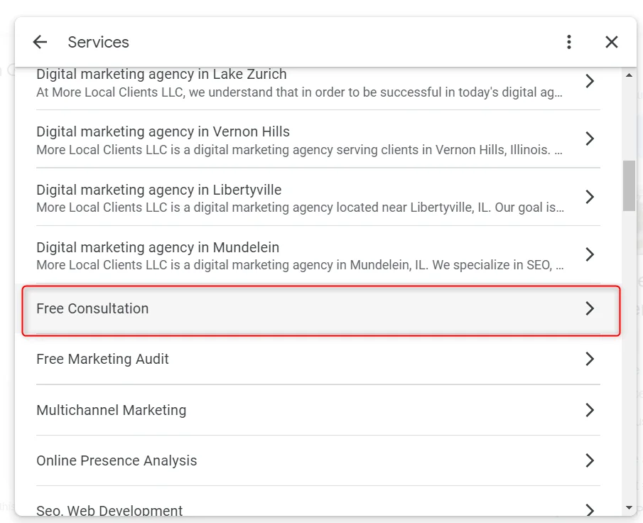 GBP service
